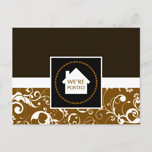 nous sommes postés faire-part : damask professionn (Devant)