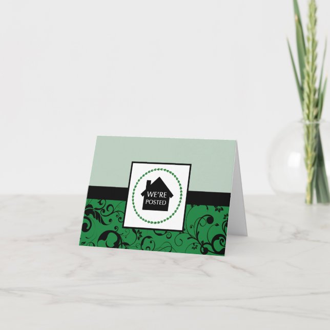 nous sommes postés faire-part : damask professionn (Devant)