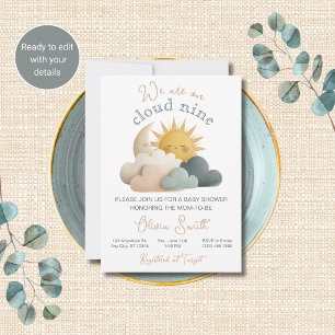 Nous sommes sur un nuage Invitation pour Baby Show