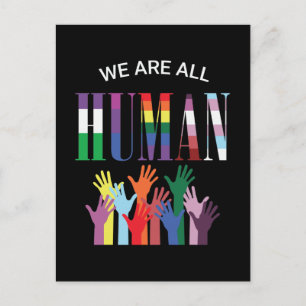 Nous Sommes Tous Des Mains Humaines Colorées Carte