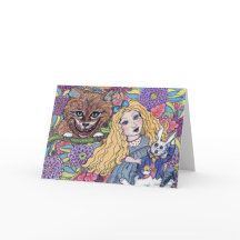 Nous sommes tous fous ici ! carte de voeux 5x7