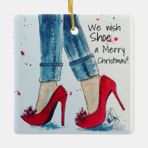 Nous souhaitons à chaussure un ornement de Joyeux