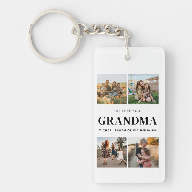 Nous t'aimons Grand-mère Personnalisé 4 Photo Coll (Devant)