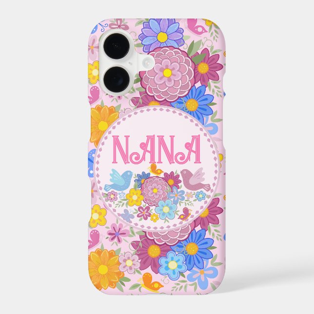 Nous t'aimons Nana Fleurs sauvages personnalisées  (Verso)