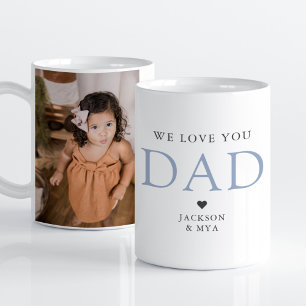 Nous t'aimons Papa Élégant Photo Mug
