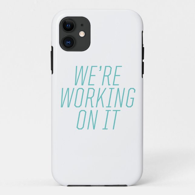 Nous travaillons à lui le coque iphone (Dos)