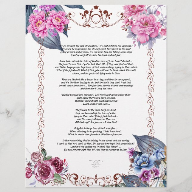 Nous traversons le papier de lin à vie (Devant)