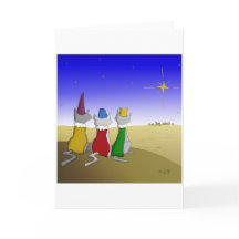 Nous trois chats - carte vierge de Noël