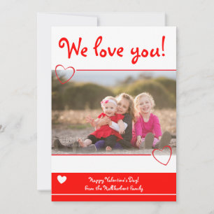 Nous vous aimons   Carte Flat Photo