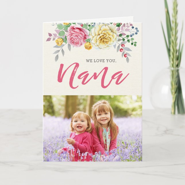 Nous Vous Aimons, Nana | Carte de voeux photo (Devant)