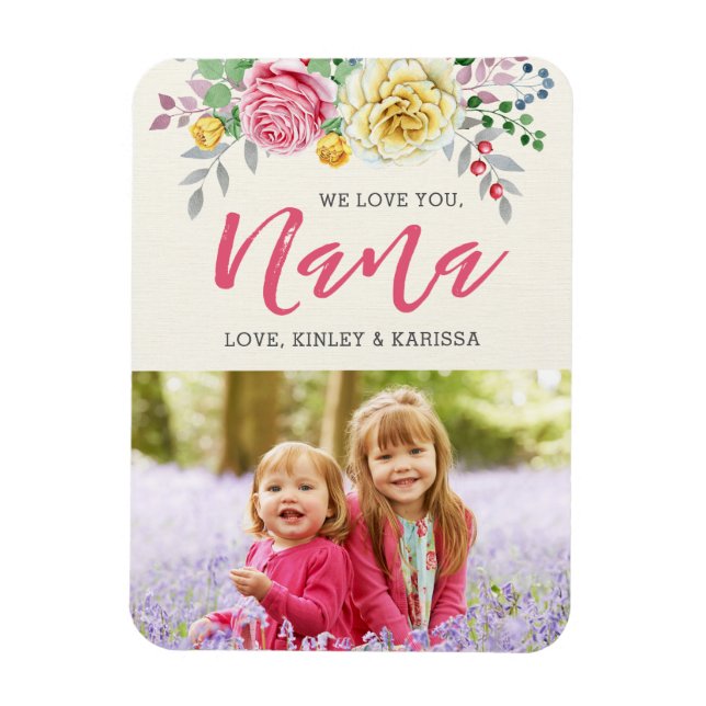 Nous Vous Aimons Nana | Magnet photo (Vertical)