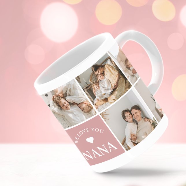 Nous Vous Aimons Nana Photo Personnalisée Café Mug (Créateur téléchargé)