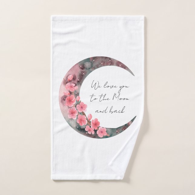 Nous Vous Aimons Sur La Lune Et De Retour (Serviette à main)