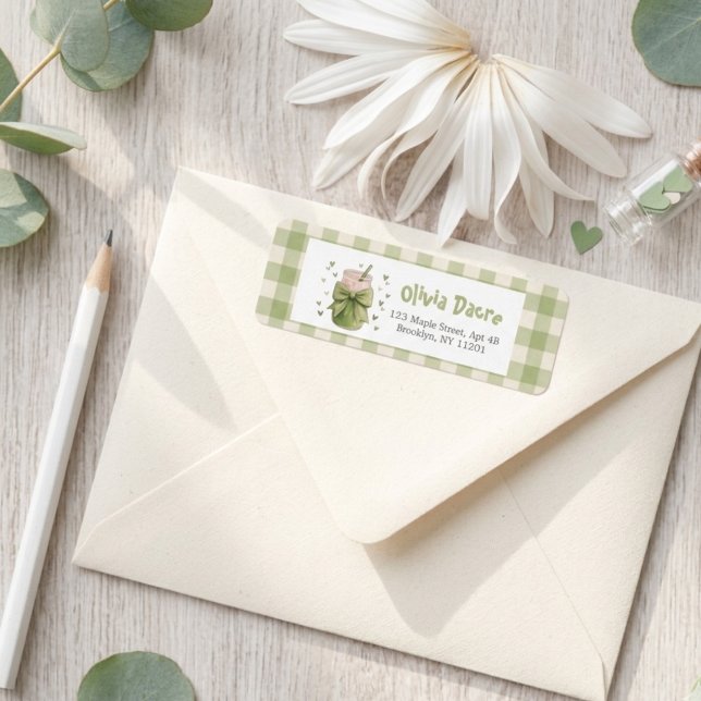 Nous Vous Aimons Tellement Matcha Mail Bow Gingham (Créateur téléchargé)