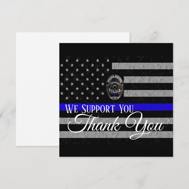 NOUS VOUS APPUYONS CARTE DE POLICE MERCI (Devant / Derrière)