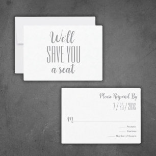 "Nous vous épargnerons un siège" RSVP minimaliste