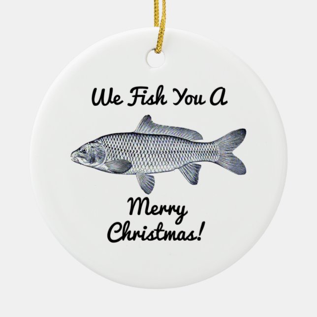 Nous vous pêchons un Joyeux Noël ! ornement (Devant)