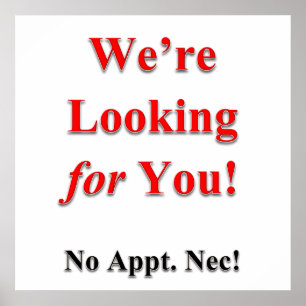 Nous vous recherchons Poster Matte