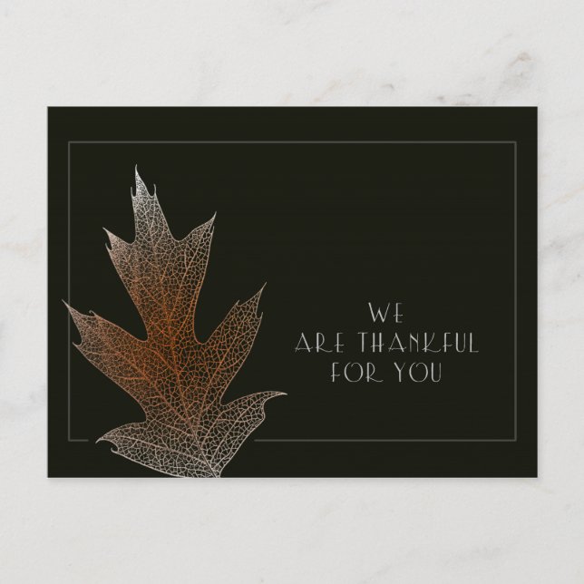 Nous vous remercions / Carte postale Thanksgiving (Devant)