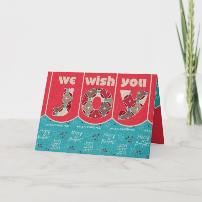 Nous Vous Souhaitons Joie, Carte De Noël, Vous Cus (Devant)
