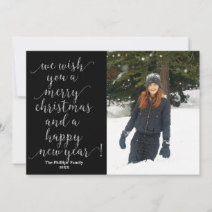 Nous Vous Souhaitons Joyeux Noël Black Gold Carte