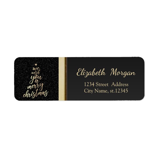 Nous Vous Souhaitons Un Joyeux Arbre D'Or De Noël (Devant)