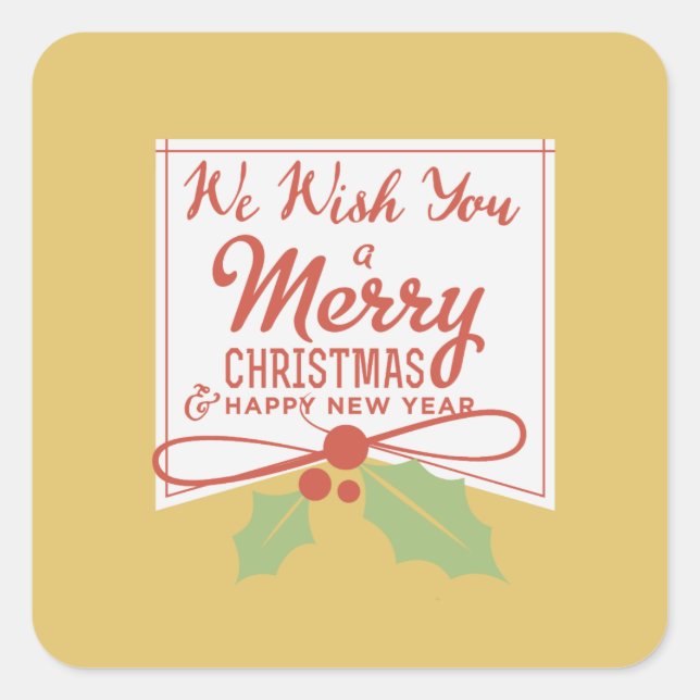 Nous vous souhaitons un joyeux Stickers de Noël (Devant)