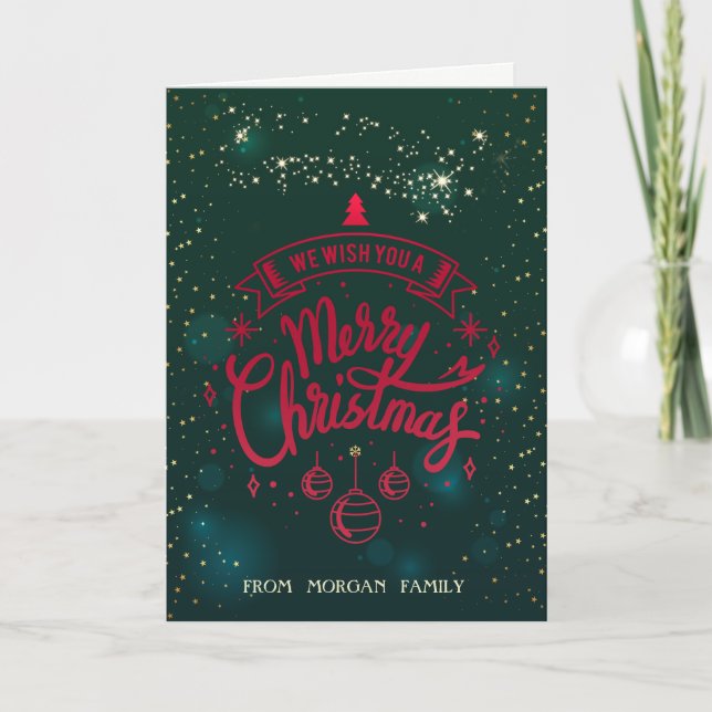 Nous Vous Souhaitons Une Carte Joyeuse De Noël (Devant)