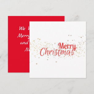Nous vous souhaitons une joyeuse carte de Noël pli