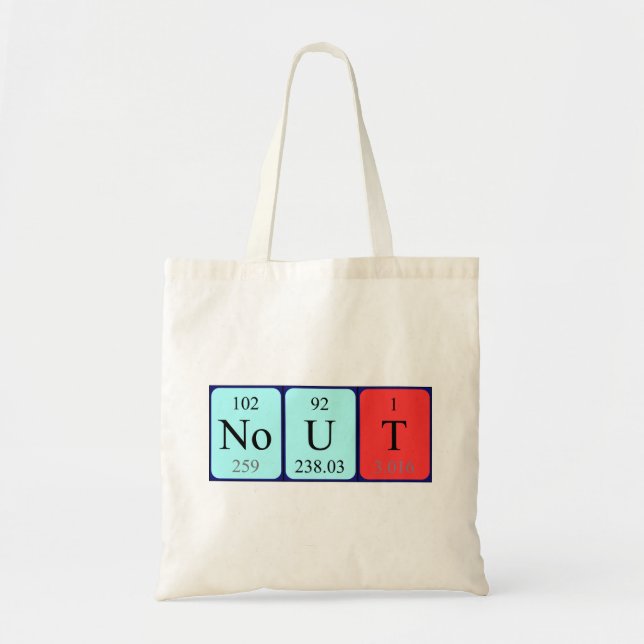 Nout periodic table name tote bag (Front)