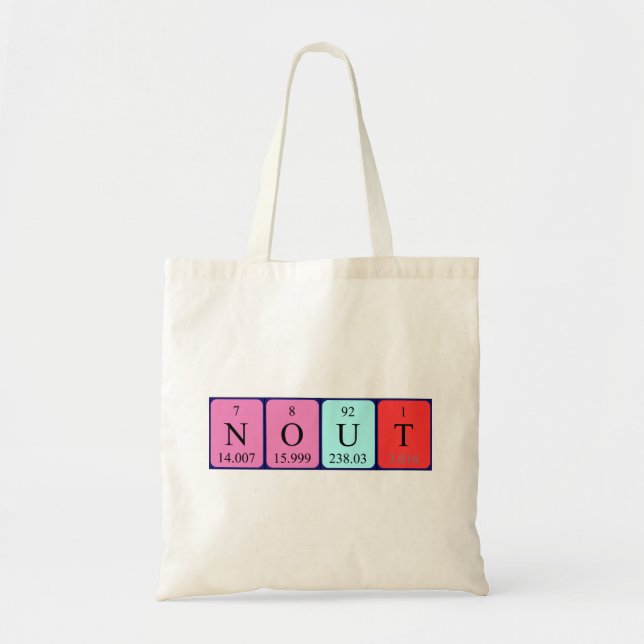 Nout periodic table name tote bag (Front)