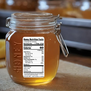NOUVEAU 2020-21 FDA Conformant Nutrition Miel Étiq