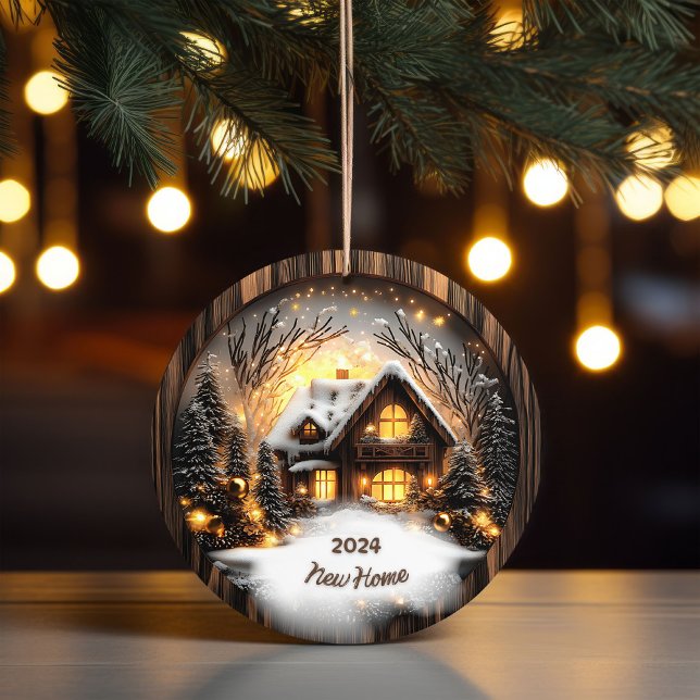 Nouveau Accueil Ornement acrylique Cadeau de Noël (Créateur téléchargé)
