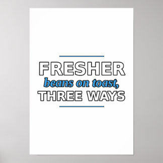 Nouveau : Affiche de haricots sur toast de trois m
