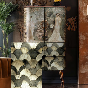 nouveau art deco repeat pattern background tile tissue paper