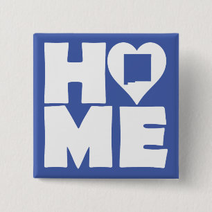 Nouveau Badge Bouton Épinglette Maison Coeur État