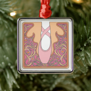 Nouveau Ballet Metal Ornament