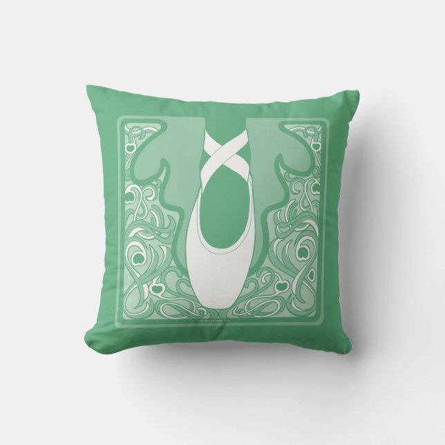 Nouveau Ballet Throw Pillow (Front)