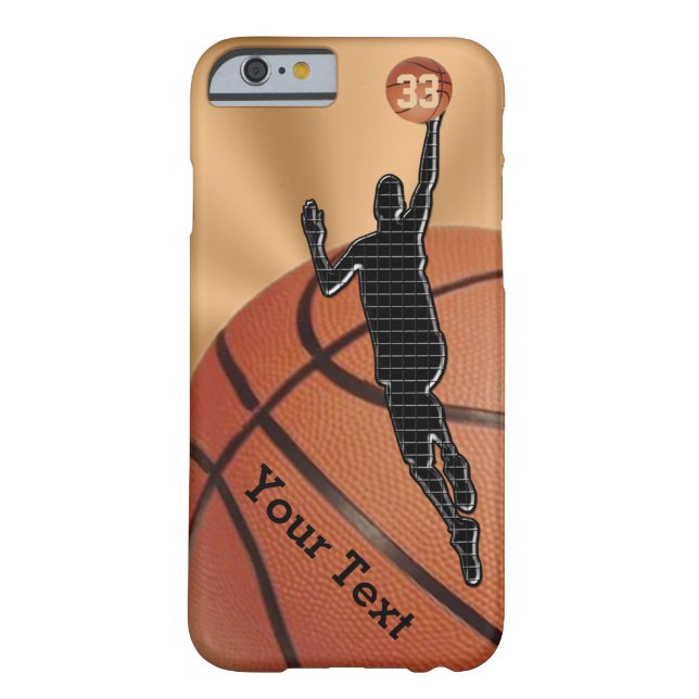 NOUVEAU Basketball iPhone 6 Coques avec NOM et NUM (Dos)