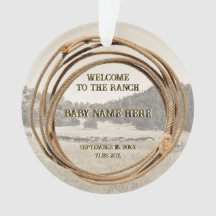 Nouveau bébé Cowboy ou Cowgirl avec Lariat Acryliq