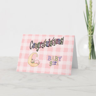 Nouveau Bébé Félicitations Félicitations Carte de 