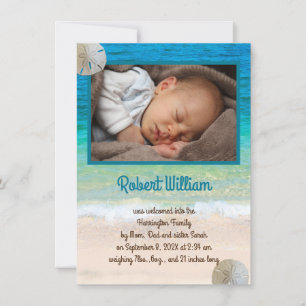 Nouveau bébé son thème Faire-part de naissance Océ
