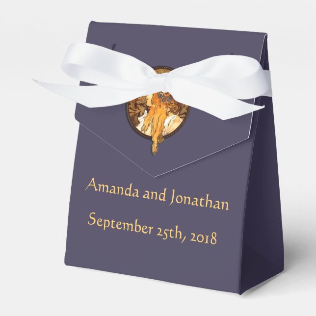 Nouveau Bride Wedding Favour Box (Front Side)