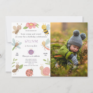 Nouveau Bugs Anniversaire Invitation Avec Photo