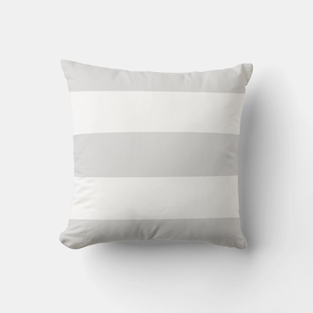Nouveau cadeau Coussin gris clair et blanc (Recto)
