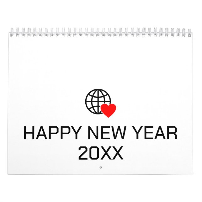 Nouveau calendrier de logo texte personnalisé (Protection)