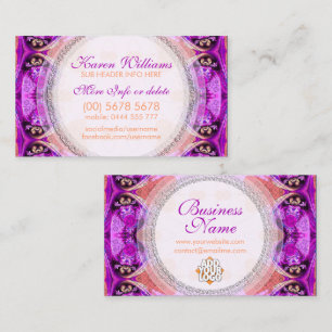 Nouveau carte de visite curatif fuchsia pourpre
