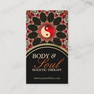 Nouveau carte de visite de YinYang d'âge de fleur