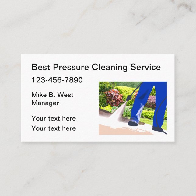 Nouveau Carte de visite des services de nettoyage  (Devant)
