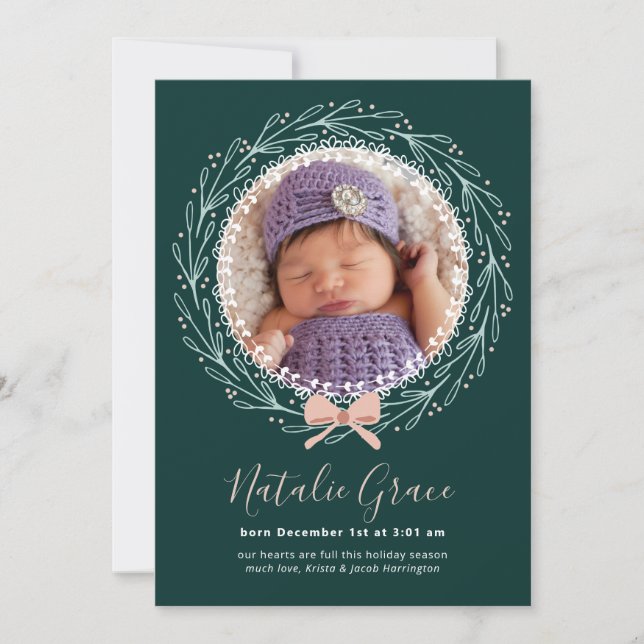 Nouveau Carte photo de vacances pour bébé (Devant)